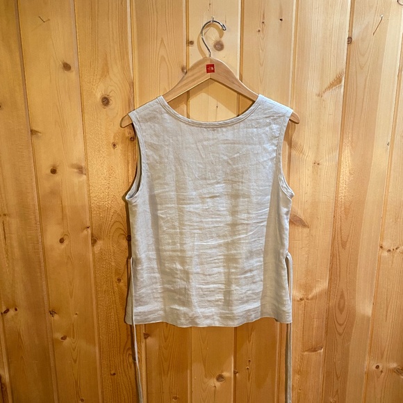 Comrags Blouse Linen Tank with Tie - Picture 2 of 3